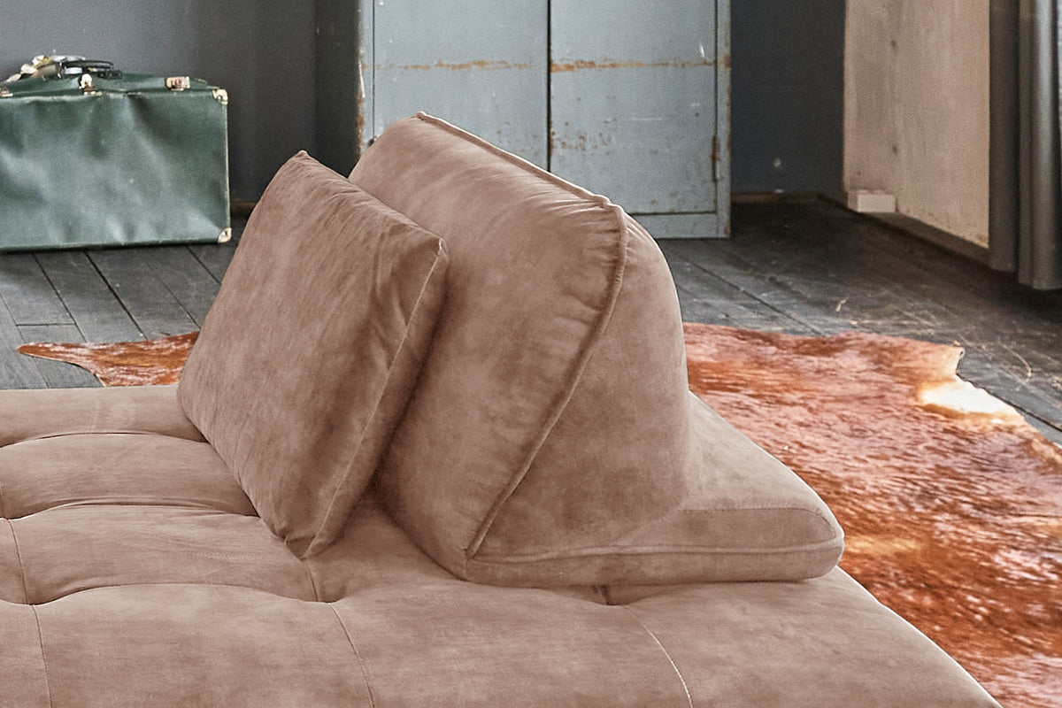 KAWOLA Sofa WIOLO Schlafsofa Daybed velvet taupe