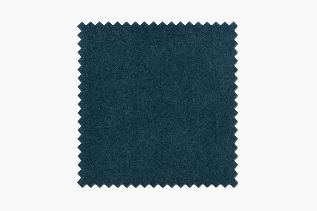 KAWOLA Stoffmuster Velvet blau