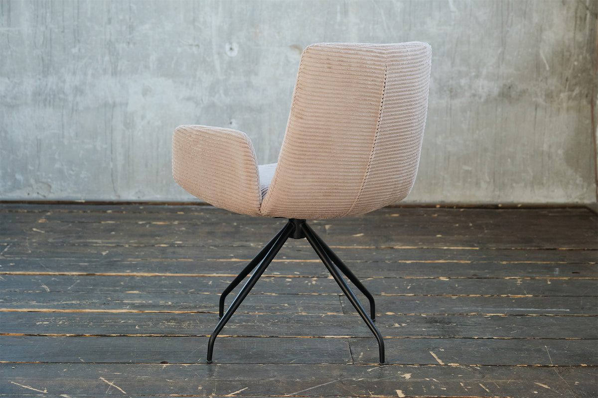 KAWOLA Stuhl NEW CHARME Drehstuhl Esszimmersessel Cord taupe