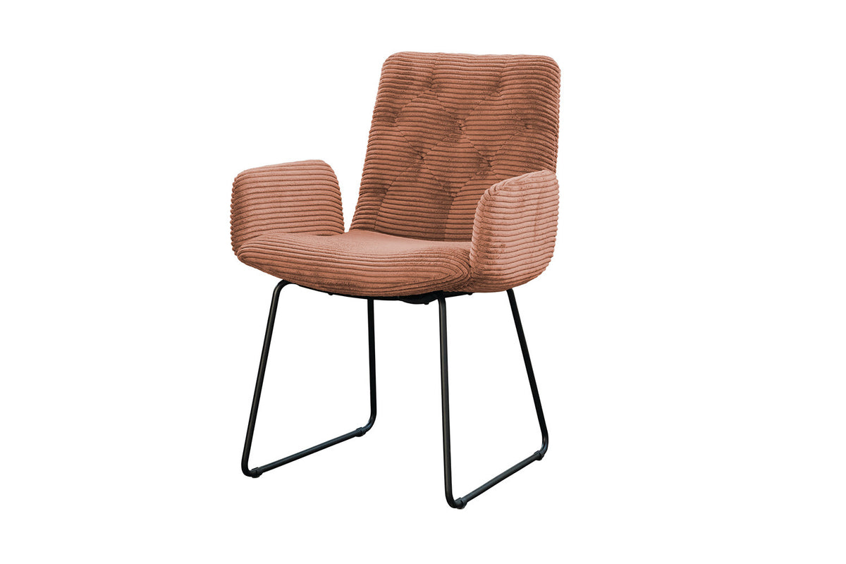 KAWOLA Stuhl NEW CHARME Esszimmersessel Cord rost