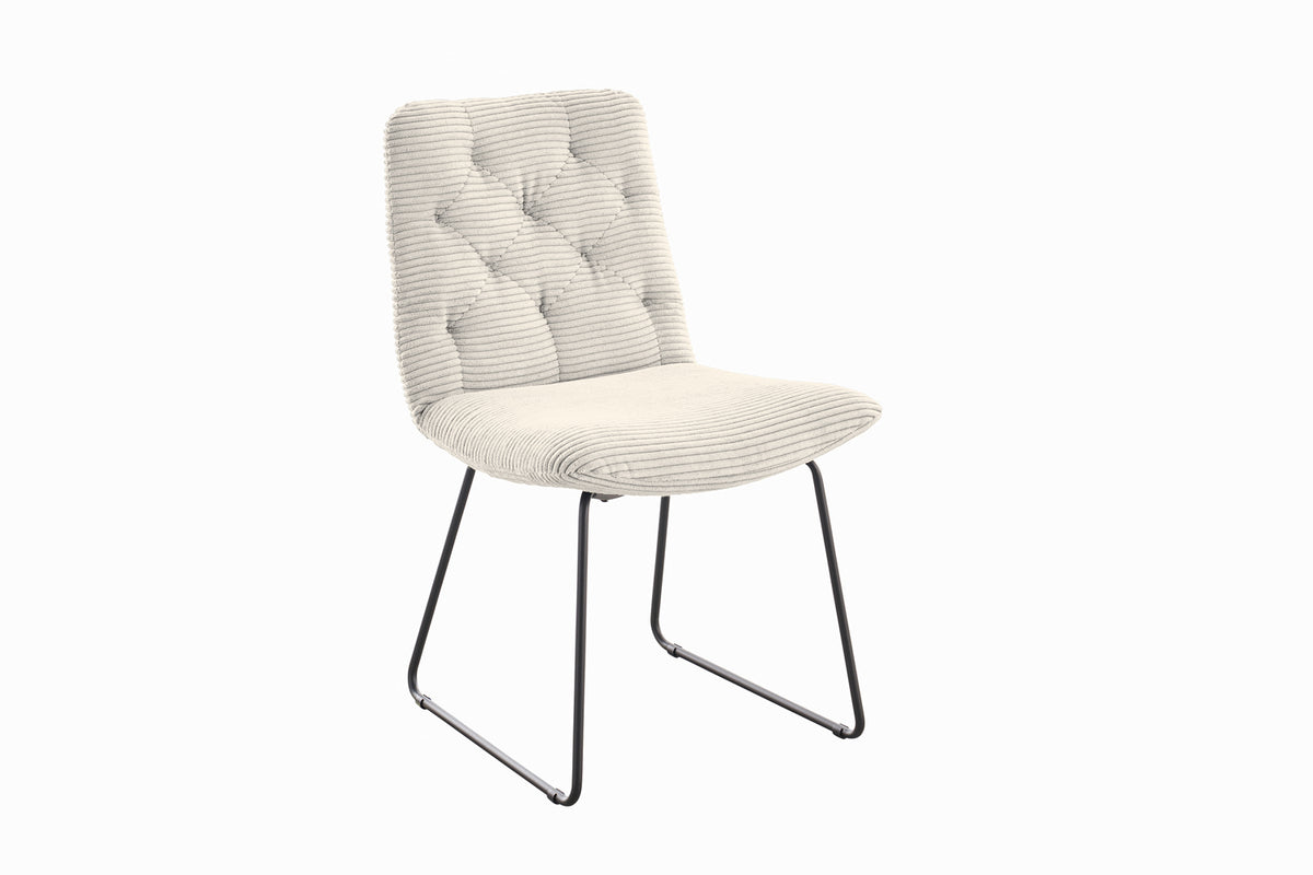 KAWOLA Stuhl NEW CHARME Esszimmerstuhl Cord cremeweiß