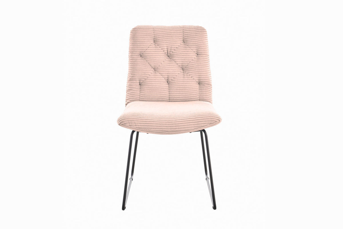 KAWOLA Stuhl NEW CHARME Esszimmerstuhl Cord rosa