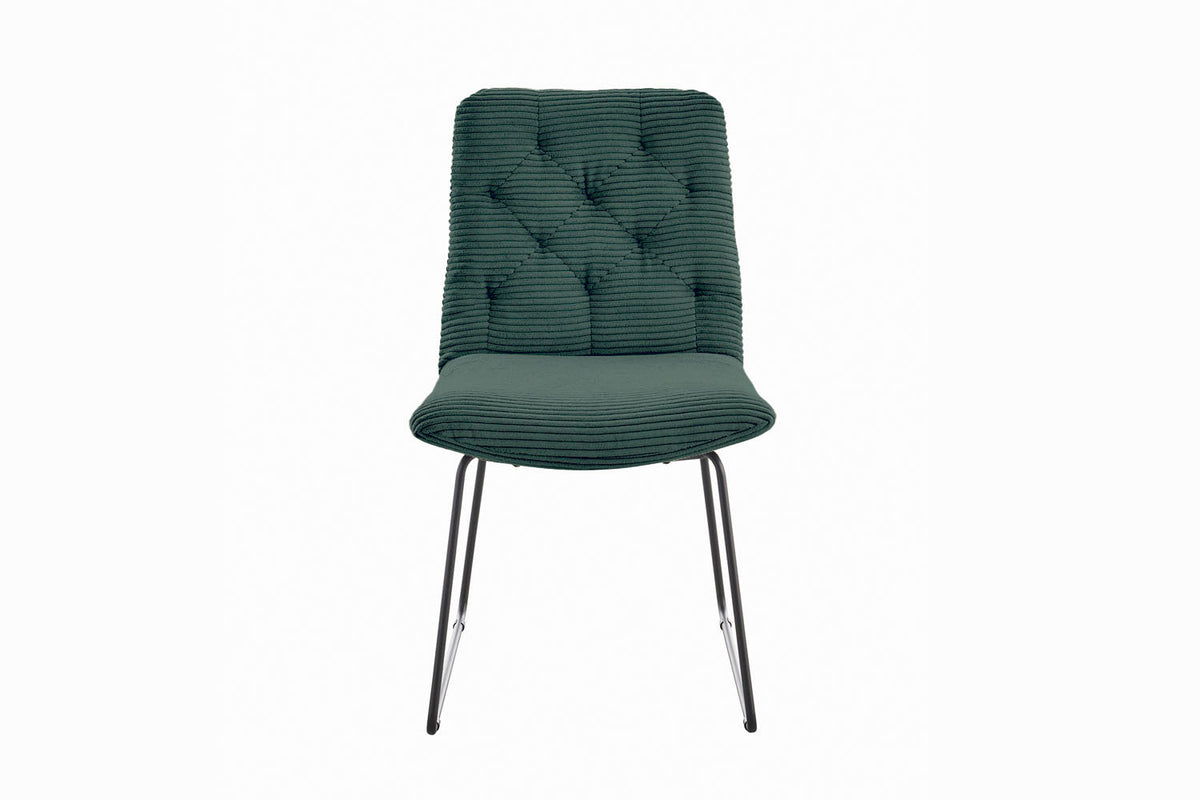 KAWOLA Stuhl NEW CHARME Esszimmerstuhl Cord smaragd