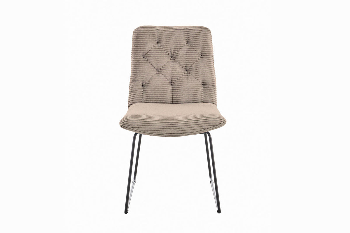 KAWOLA Stuhl NEW CHARME Esszimmerstuhl Cord taupe