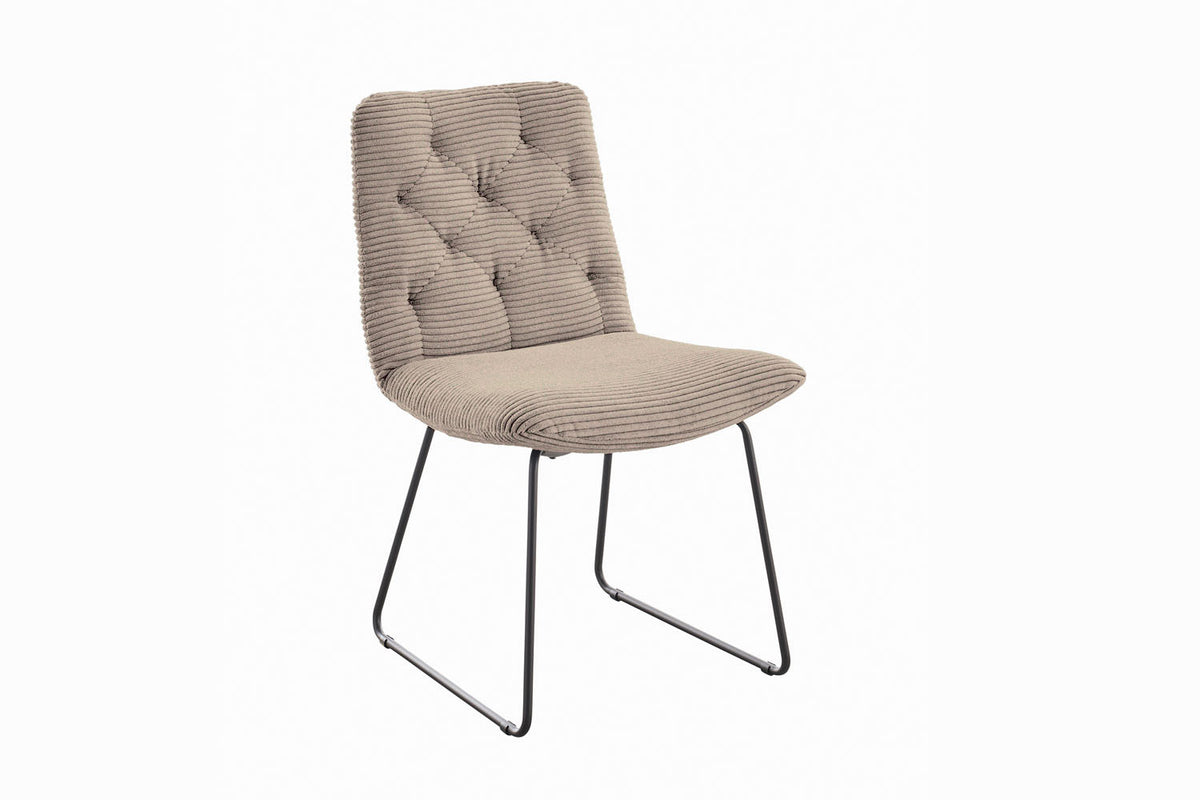 KAWOLA Stuhl NEW CHARME Esszimmerstuhl Cord taupe