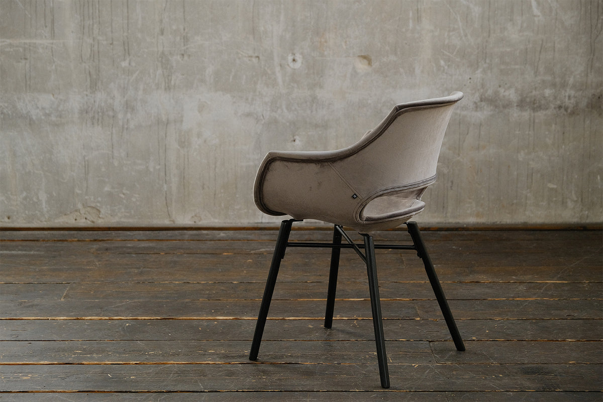 KAWOLA Stuhl ZAJA Esszimmerstuhl Velvet grau