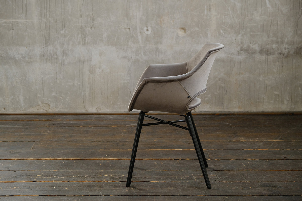 KAWOLA Stuhl ZAJA Esszimmerstuhl Velvet grau