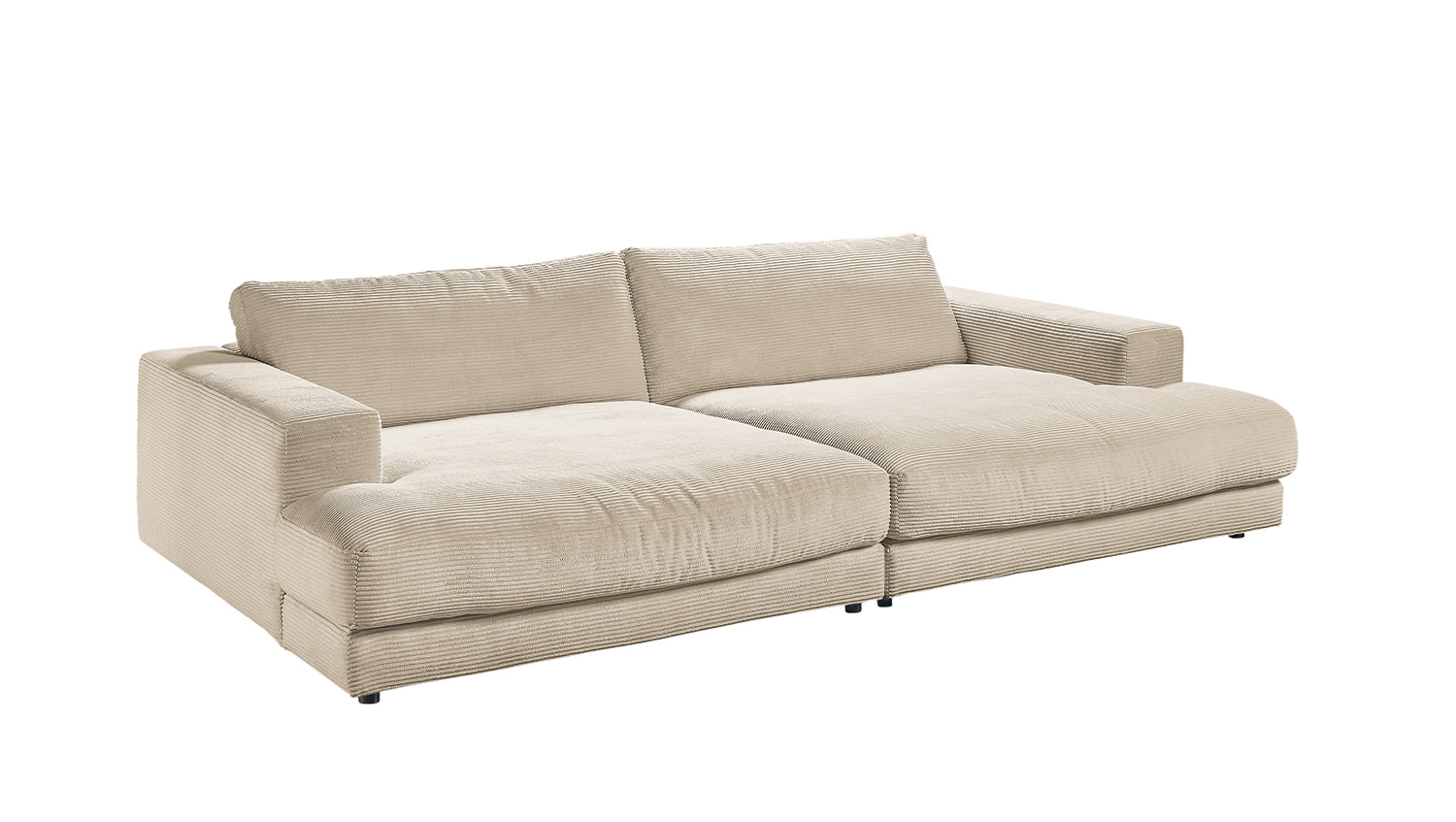 B-Ware KAWOLA Big Sofa MADELINE Cord cremeweiß