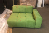 B-Ware KAWOLA Big Sofa PALACE 3-Sitzer mit Sitztiefenverstellung Velvet green