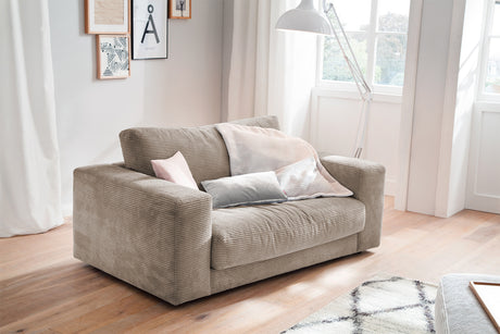 B-Ware KAWOLA Doppelsessel MADELINE Loveseat Cord taupe