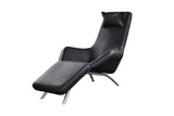 B-Ware KAWOLA Relaxliege CAVAL Leder schwarz