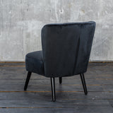 B-Ware KAWOLA Sessel MINGO Velvet schwarz