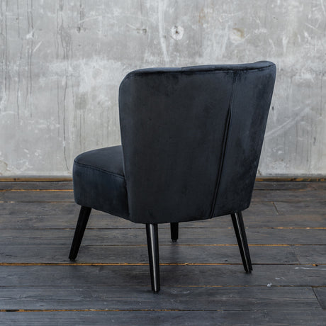 B-Ware KAWOLA Sessel MINGO Velvet schwarz
