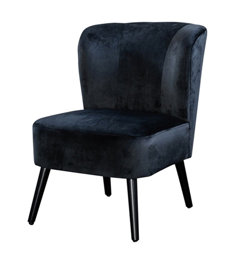 B-Ware KAWOLA Sessel MINGO Velvet schwarz