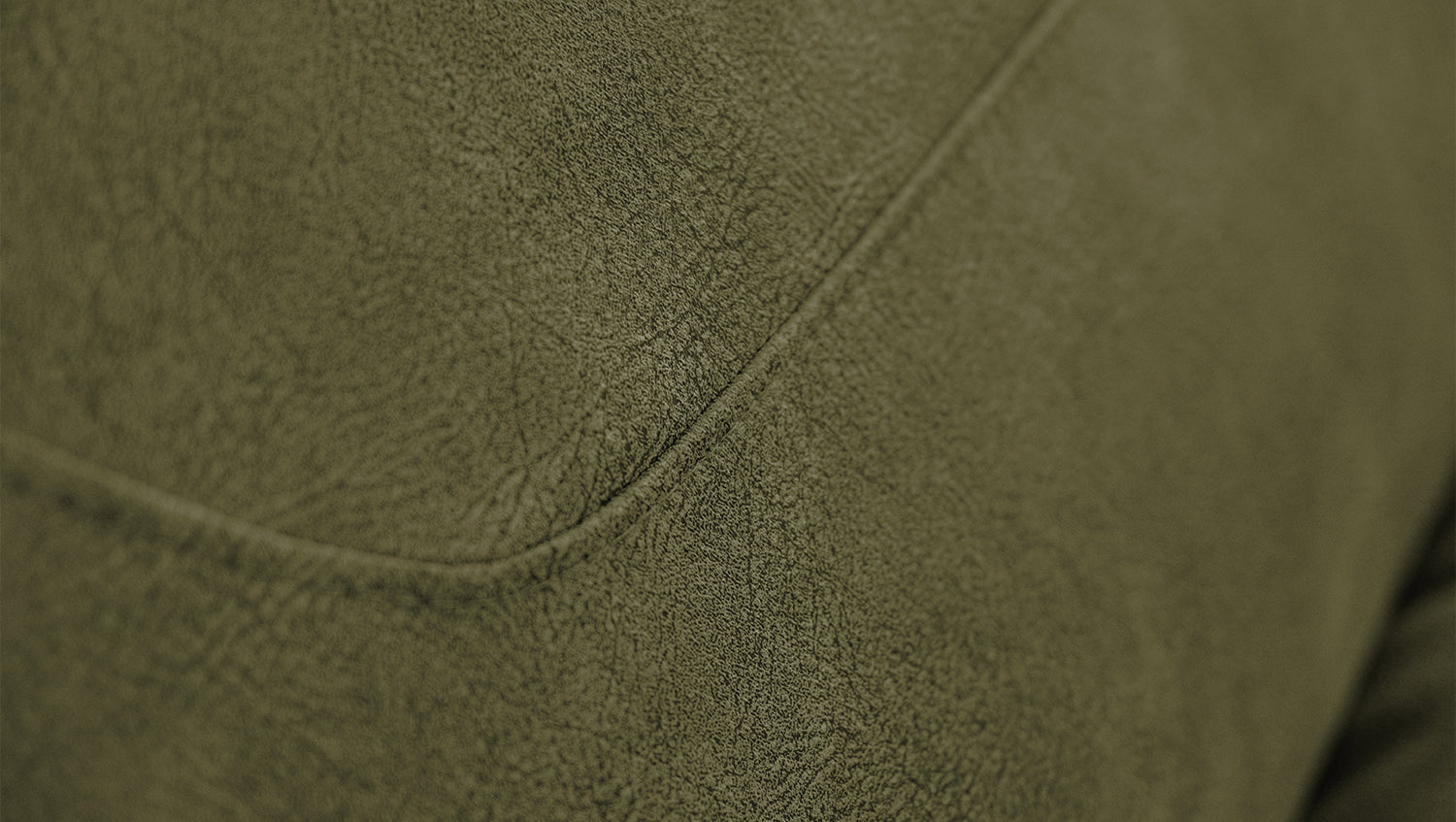 B-Ware KAWOLA Sofa DAVITO Ecksofa Lederimitat im Vintagelook olivgrün Recamiere rechts