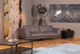 B-Ware KAWOLA Sofa Deside 3-Sitzer Leder Pallino grau