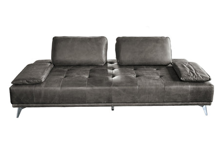 B-Ware KAWOLA Sofa WIOLO Schlafsofa Daybed Leder grau
