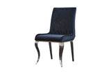 B-Ware KAWOLA Stuhl ALESSIA Esszimmerstuhl Barock Velvet schwarz