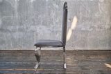 B-Ware KAWOLA Stuhl AMALIA Esszimmerstuhl Barock Velvet grau