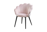 B-Ware_KAWOLA Stuhl CARLA Esszimmerstuhl Velvet rosa Fuß schwarz