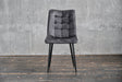B-Ware KAWOLA Stuhl CLARA Esszimmerstuhl Velvet anthrazit