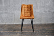 B-Ware KAWOLA Stuhl CLARA Esszimmerstuhl Velvet cognac