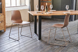 B-Ware KAWOLA Stuhl DENNIS Esszimmerstuhl Kunststoff cognac