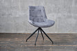 B-Ware KAWOLA Stuhl ENYA Esszimmerstuhl Velvet grau