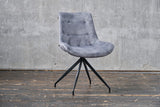 B-Ware KAWOLA Stuhl ENYA Esszimmerstuhl Velvet grau