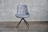 B-Ware KAWOLA Stuhl ENYA Esszimmerstuhl Velvet grau