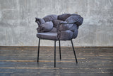 B-Ware KAWOLA Stuhl MONTY Designstuhl Velvet grau