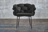 B-Ware KAWOLA Stuhl MONTY Designstuhl Velvet schwarz