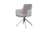B-Ware KAWOLA Stuhl NIXIE mit Drehfunktion Stoff beige