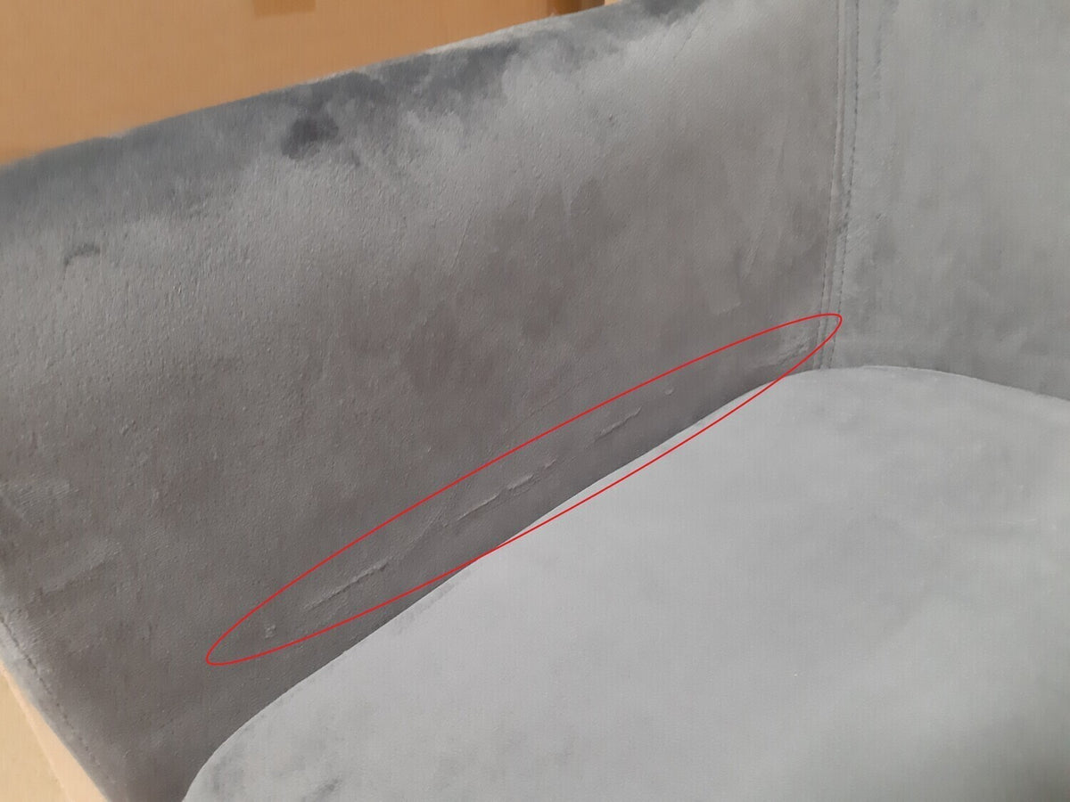 B-Ware KAWOLA Stuhl SALLY Esszimmerstuhl Velvet silber Fuß schwarz