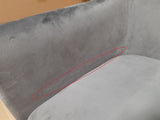 B-Ware KAWOLA Stuhl SALLY Esszimmerstuhl Velvet silber Fuß schwarz