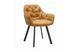B-Ware KAWOLA Stuhl XINA Esszimmerstuhl Velvet cognac