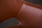 B-Ware KAWOLA Stuhl ZAJA Esszimmerstuhl Kunstleder drehbar Vintage cognac