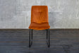 B-Ware KAWOLA Stuhl ZITA Esszimmerstuhl Velvet orange