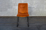 B-Ware KAWOLA Stuhl ZITA Esszimmerstuhl Velvet orange