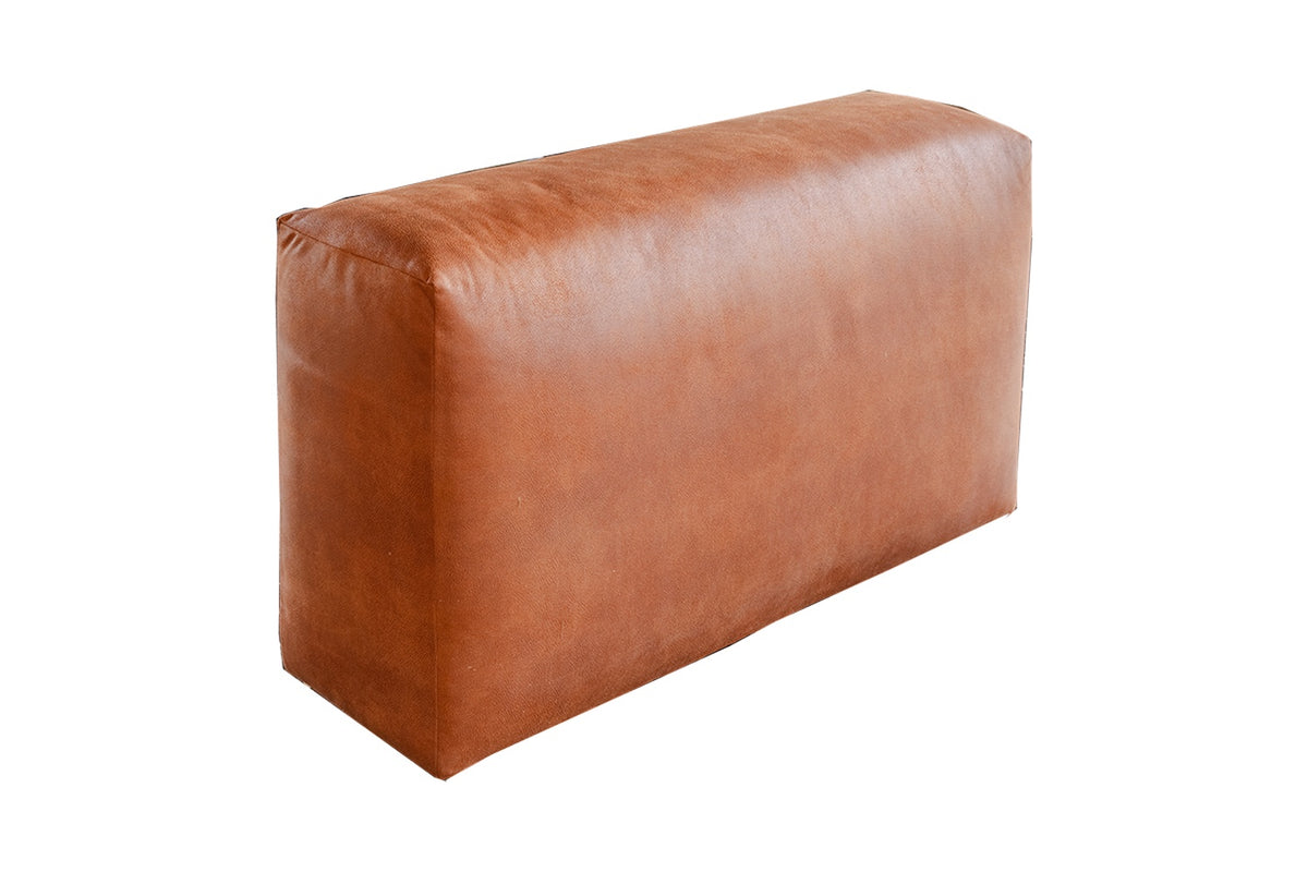 KAWOLA Armlehne / Rückenlehne MIA Lederfaserstoff cognac