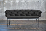 KAWOLA Bank MONTY Sitzbank 180cm Velvet schwarz