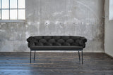 KAWOLA Bank MONTY Sitzbank 180cm Velvet schwarz