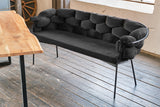 KAWOLA Bank MONTY Sitzbank 180cm Velvet schwarz