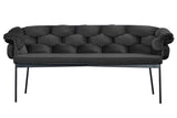 KAWOLA Bank MONTY Sitzbank 180cm Velvet schwarz