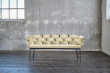 KAWOLA Bank MONTY Sitzbank 240cm Velvet cremeweiß