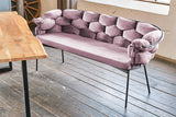 KAWOLA Bank MONTY Sitzbank 240cm Velvet rosa