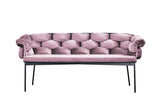 KAWOLA Bank MONTY Sitzbank 240cm Velvet rosa