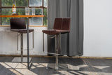 KAWOLA Barhocker FES Barstuhl höhenverstellbar drehbar dunkelbraun
