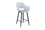 KAWOLA Barhocker ZAJA Barstuhl Sitzhöhe 76 cm Kunststoff weiß