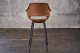 KAWOLA Barhocker ZAJA Barstuhl Sitzhöhe 76 cm Microfaser cognac